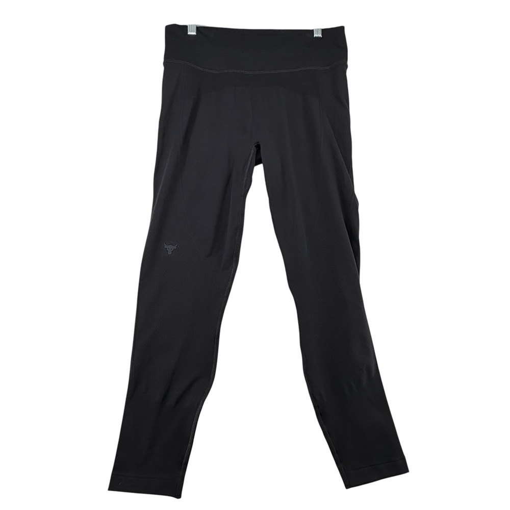 Under Armour Project Rock Womens XL Black Compression Leggings 6006309 NWT